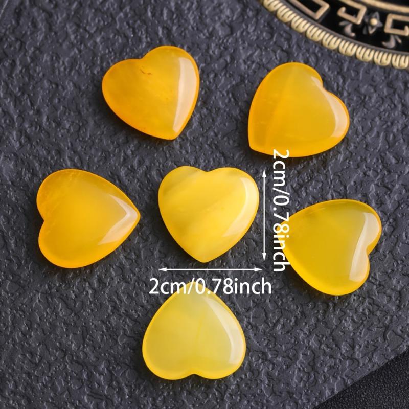 5pcs Citrine Mini Decorative Pocket Stone Love Spiritual Healing Gift