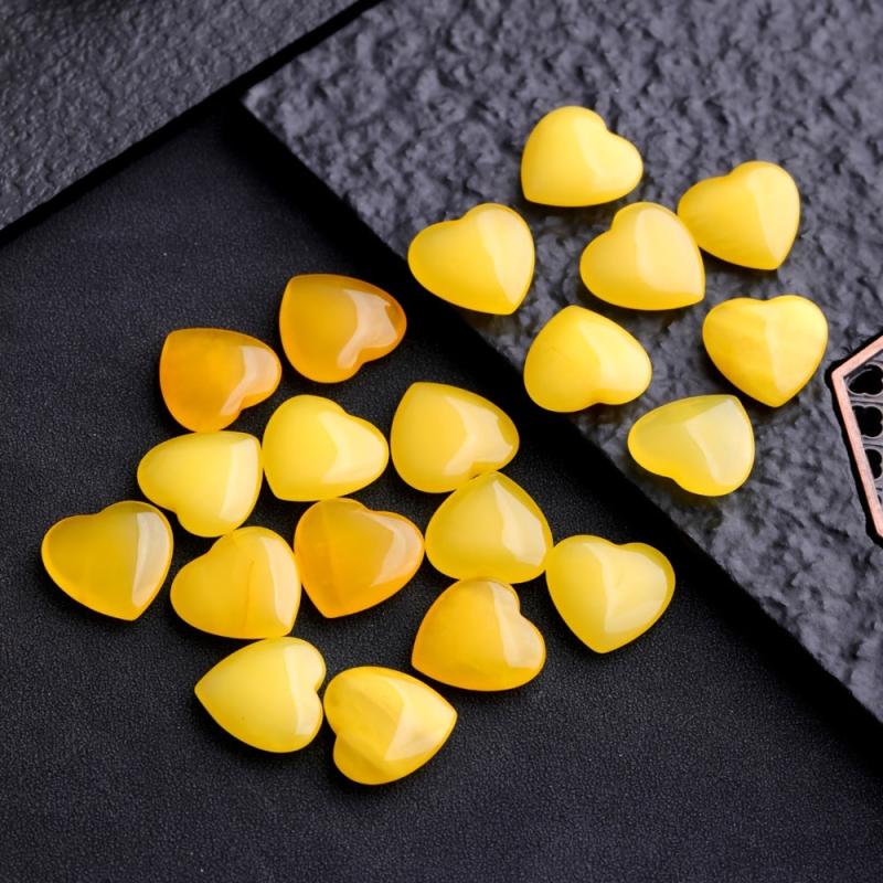 5pcs Citrine Mini Decorative Pocket Stone Love Spiritual Healing Gift