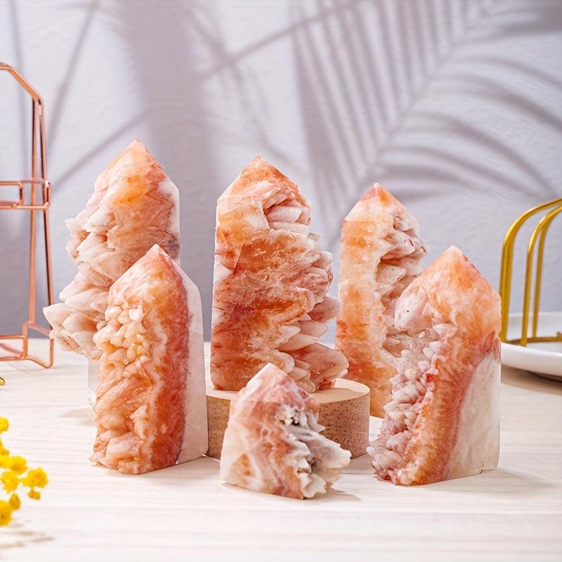Natural Red Crystal Healing Stone Raw Sanding Column