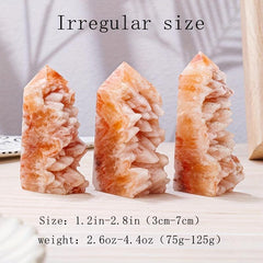 Natural Red Crystal Healing Stone Raw Sanding Column