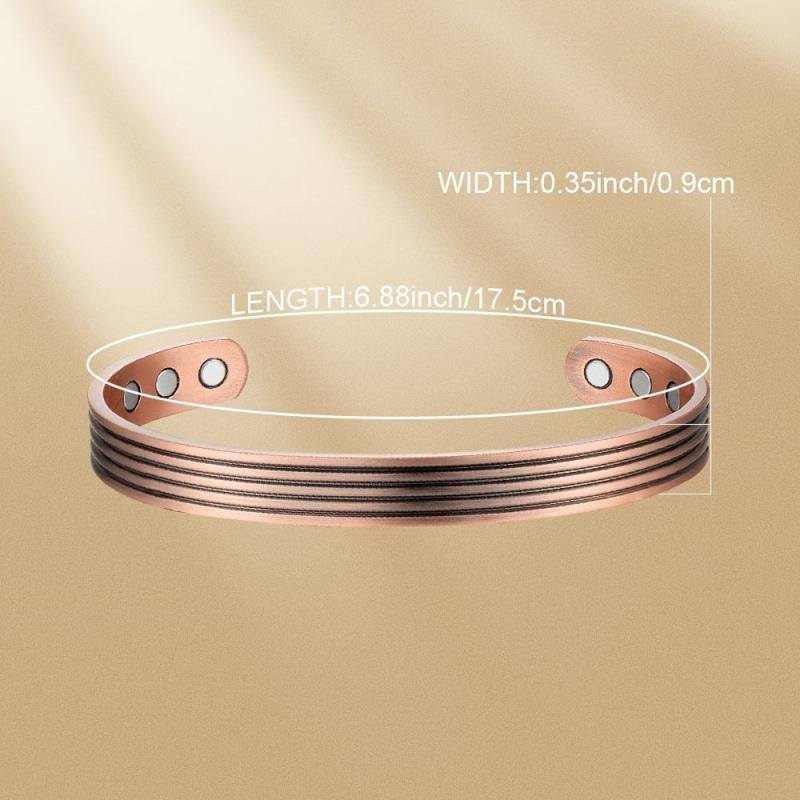 Women's Copper Magnetic Bracelet - Braided Fashionable Bangle