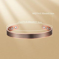 Women's Copper Magnetic Bracelet - Braided Fashionable Bangle