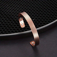 Women's Copper Magnetic Bracelet - Braided Fashionable Bangle