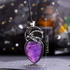 Dragonfly Droplet Necklace Healing Crystal DIY Jewelry