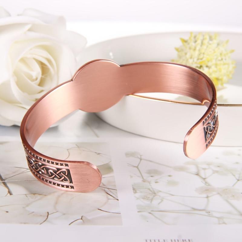 Men's Copper Magnetic Bracelet Wide Cuff Bangle