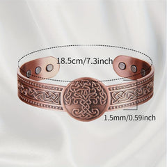 Men's Copper Magnetic Bracelet Wide Cuff Bangle