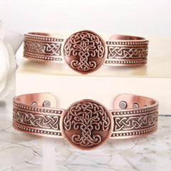 Men's Copper Magnetic Bracelet Wide Cuff Bangle