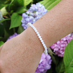 Mini 4mm Beaded Gemstone Bracelet Energy Crystal Jewelry