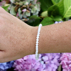 Mini 4mm Beaded Gemstone Bracelet Energy Crystal Jewelry