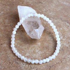 Mini 4mm Beaded Gemstone Bracelet Energy Crystal Jewelry
