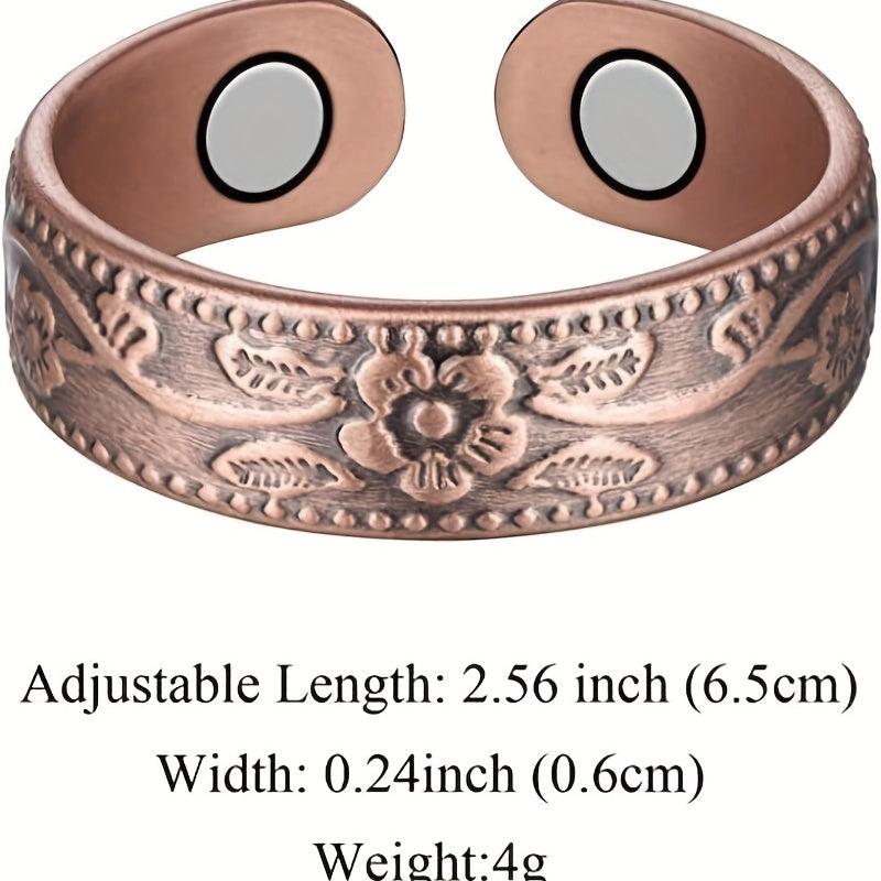 Adjustable Copper Ring Magnetic Vintage Jewelry for Women Men