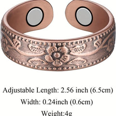 Adjustable Copper Ring Magnetic Vintage Jewelry for Women Men