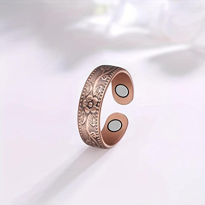 Adjustable Copper Ring Magnetic Vintage Jewelry for Women Men