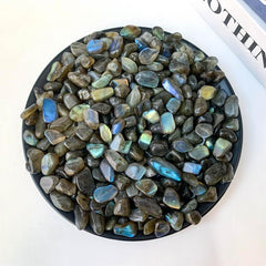 Labradorite Crystal Chips for Jewelry Making and Garden Decoration