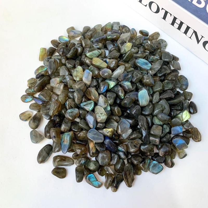 Labradorite Crystal Chips for Jewelry Making and Garden Decoration
