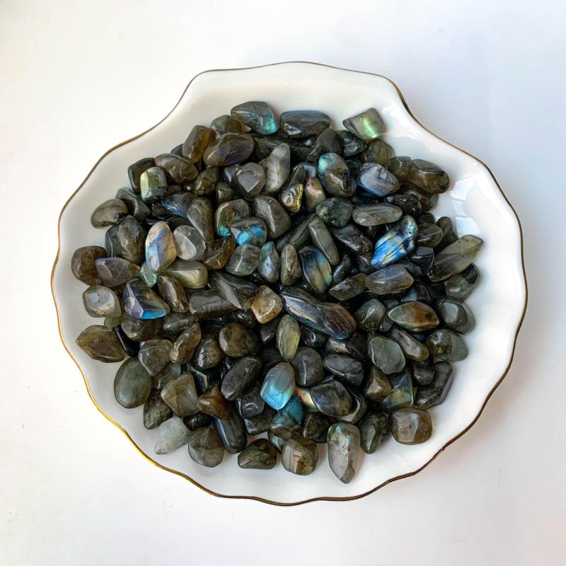 Labradorite Crystal Chips for Jewelry Making and Garden Decoration