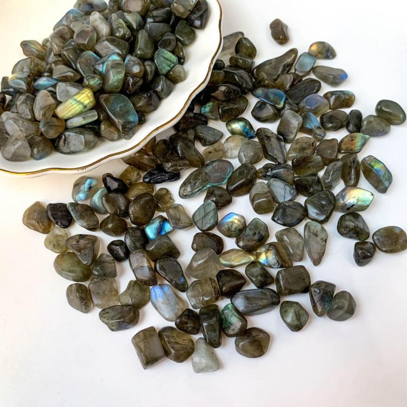 Labradorite Crystal Chips for Jewelry Making and Garden Decoration