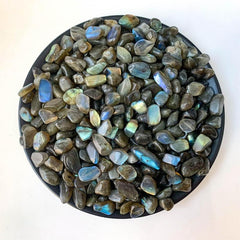 Labradorite Crystal Chips for Jewelry Making and Garden Decoration