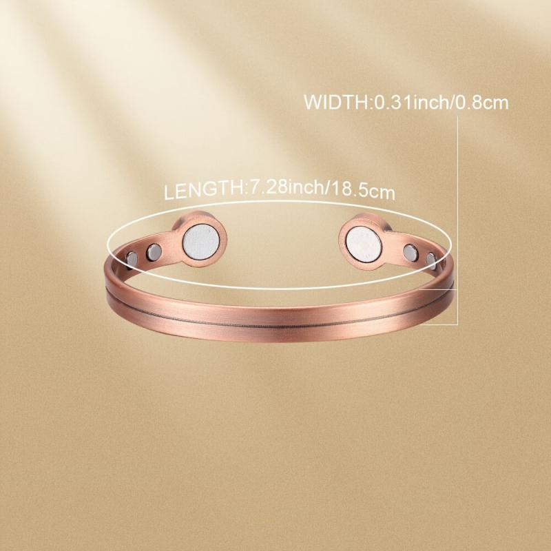 Magnetic Copper Bracelet Cuff Bangle Unisex Copper Bracelet For Men & Women