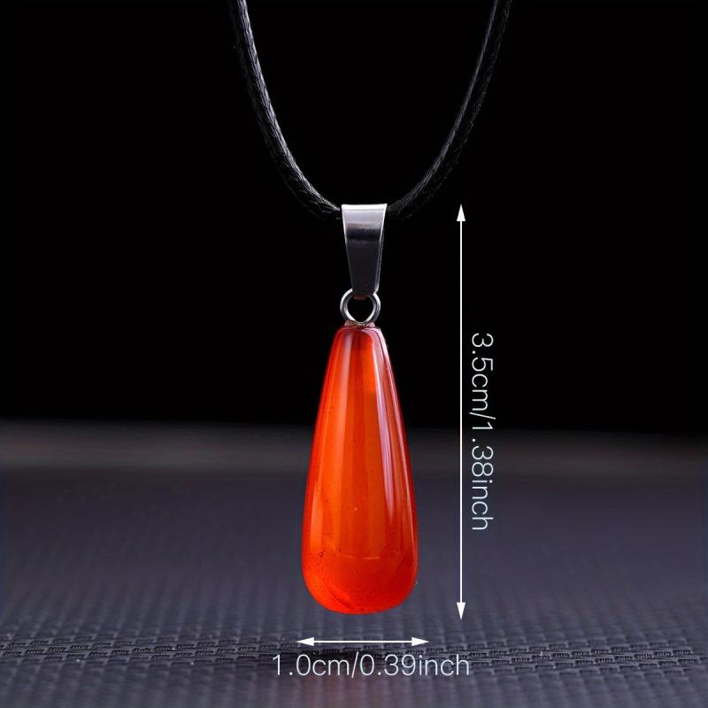 10PCS Natural Stone Teardrop Pendant Crystal Reiki Chakra Meditation DIY Jewelry