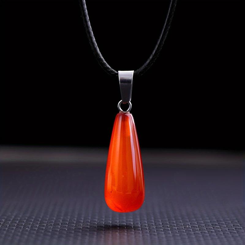 10PCS Natural Stone Teardrop Pendant Crystal Reiki Chakra Meditation DIY Jewelry