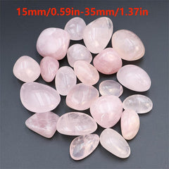Natural Rose Quartz Stone Crystal Stepping Foot Massage Garden Stone