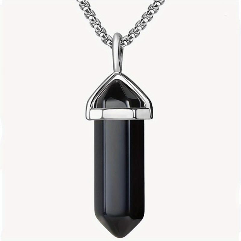 Crystal Pendant Necklace Gemstone Meditation Spiritual Healing Jewelry