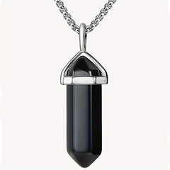 Crystal Pendant Necklace Gemstone Meditation Spiritual Healing Jewelry