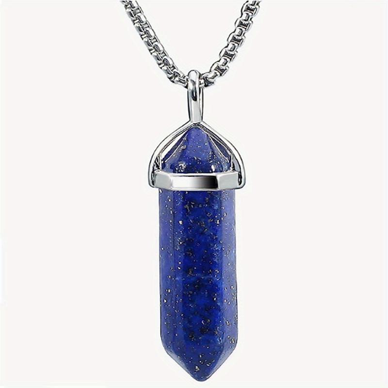 Crystal Pendant Necklace Gemstone Meditation Spiritual Healing Jewelry