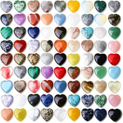 70pc Natural Crystal Random Heart Shaped Crystal Stone Love Gem Rose Quartz