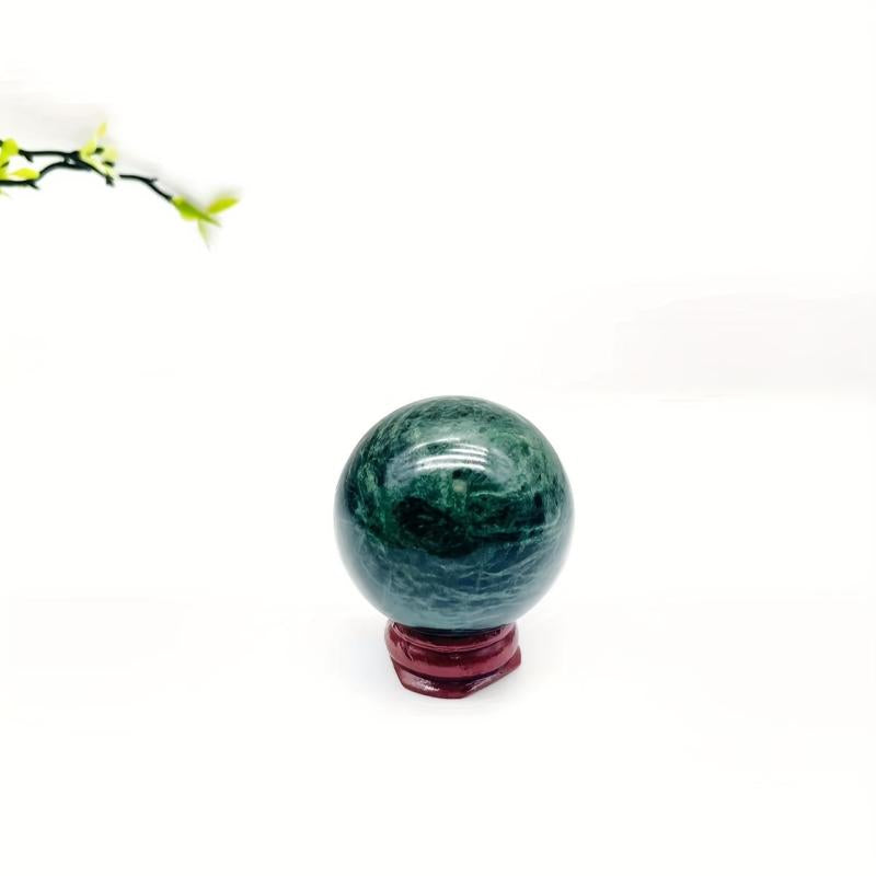Natural Green Serpentine Jade Sphere 4.06 cm
