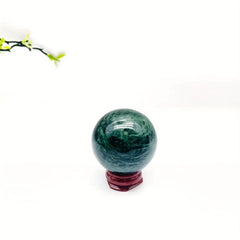 Natural Green Serpentine Jade Sphere 4.06 cm