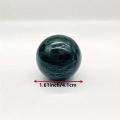 Natural Green Serpentine Jade Sphere 4.06 cm