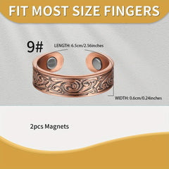 Magnetic Copper Rings for Women or Men Adjustable Size Thumb Ring