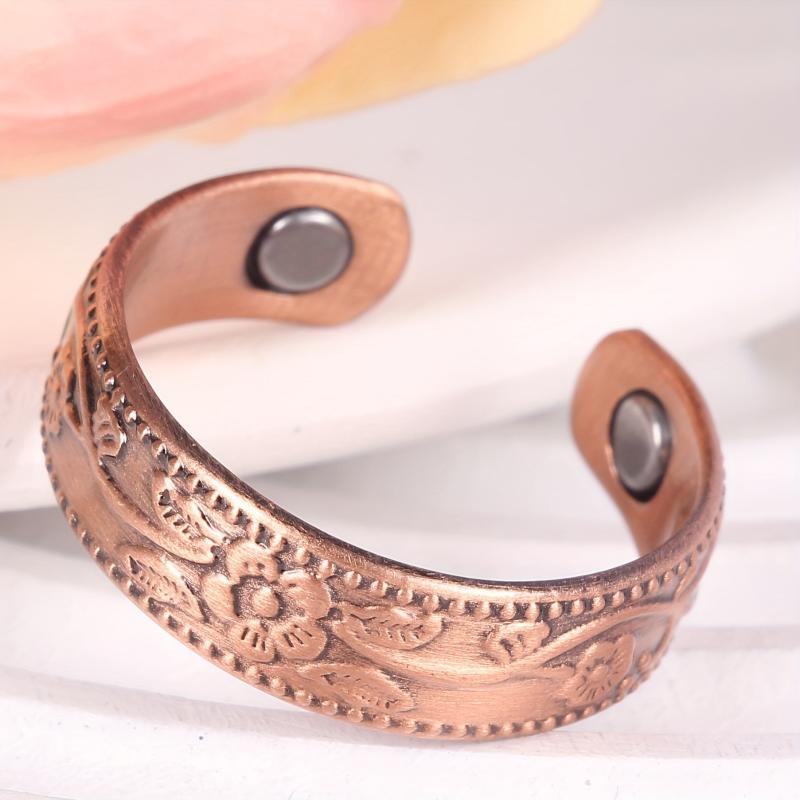 Magnetic Copper Rings for Women or Men Adjustable Size Thumb Ring