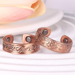 Magnetic Copper Rings for Women or Men Adjustable Size Thumb Ring