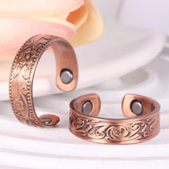 Magnetic Copper Rings for Women or Men Adjustable Size Thumb Ring