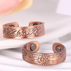 Magnetic Copper Rings for Women or Men Adjustable Size Thumb Ring
