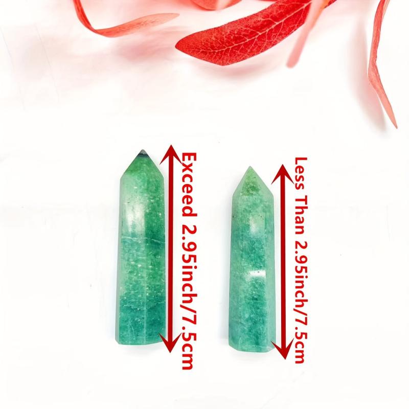 Green Strawberry Quartz Crystal Point Energy Tower Witchy Decor
