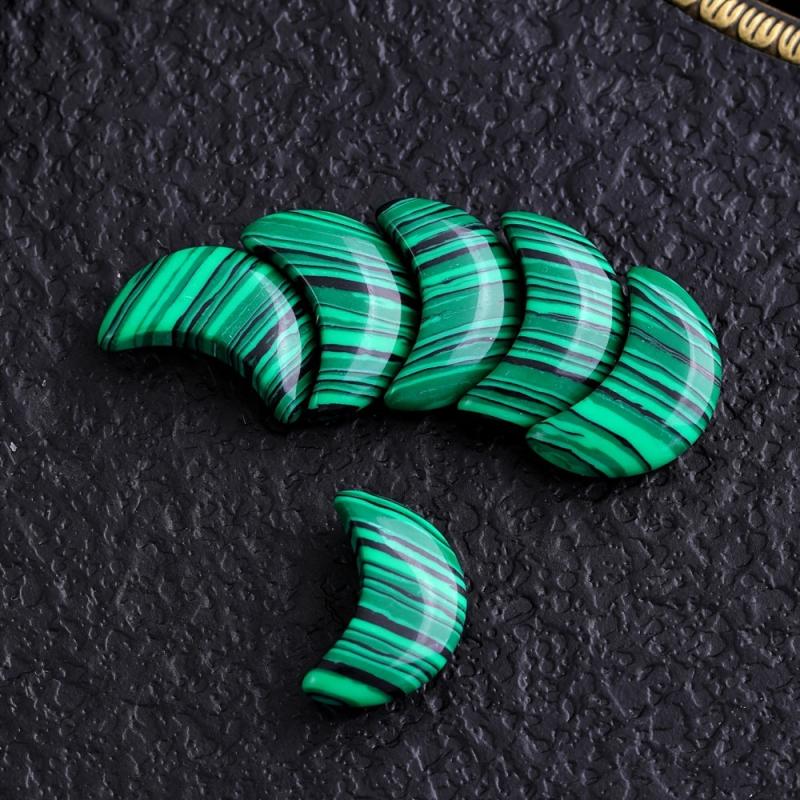 Natural Stone Moon Malachite Healing Energy DIY Jewelry Bracelet Necklace