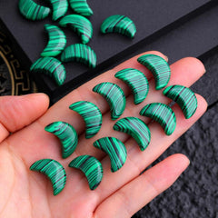 Natural Stone Moon Malachite Healing Energy DIY Jewelry Bracelet Necklace