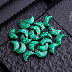 Natural Stone Moon Malachite Healing Energy DIY Jewelry Bracelet Necklace