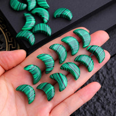 Natural Stone Moon Malachite Healing Energy DIY Jewelry Bracelet Necklace