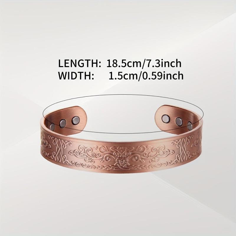 Men's Copper Magnetic Bracelet with 3500 Gauss Magnets