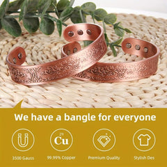 Men's Copper Magnetic Bracelet with 3500 Gauss Magnets