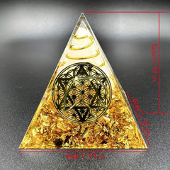 Orgone Chakra Crystal Pyramid for Stress Relief