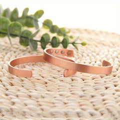 Copper Magnetic Bracelet Smooth Copper Cuff Bracelet Women's And Men's Gift