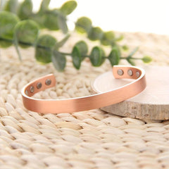 Copper Magnetic Bracelet Smooth Copper Cuff Bracelet Women's And Men's Gift