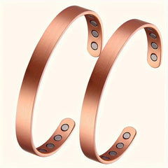 Copper Magnetic Bracelet Smooth Copper Cuff Bracelet Women's And Men's Gift