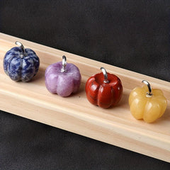 1pc Pumpkin Natural Crystal Stone Halloween Thanksgiving Table Decoration